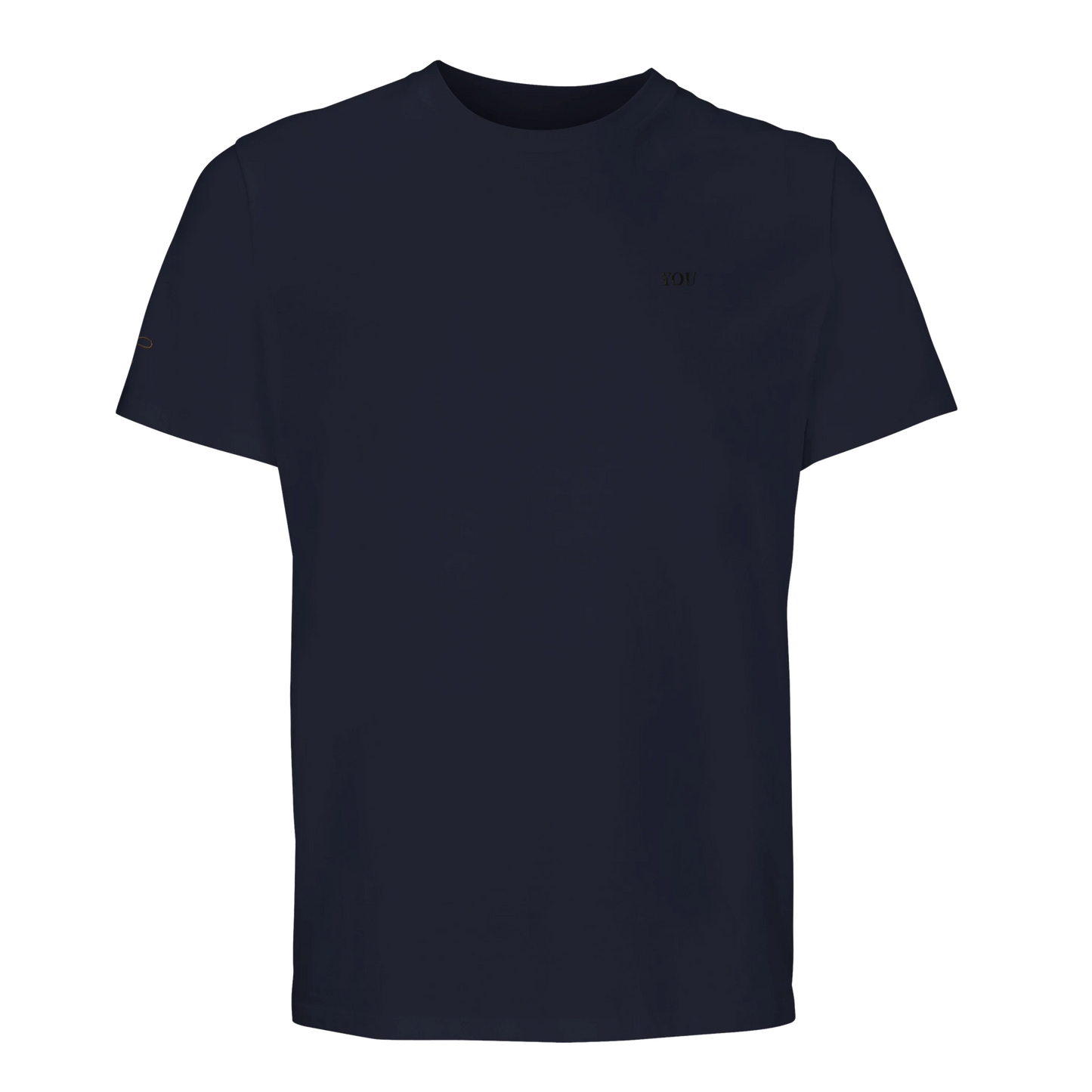 Lettre T shirt navy met initialen voor aanzicht 