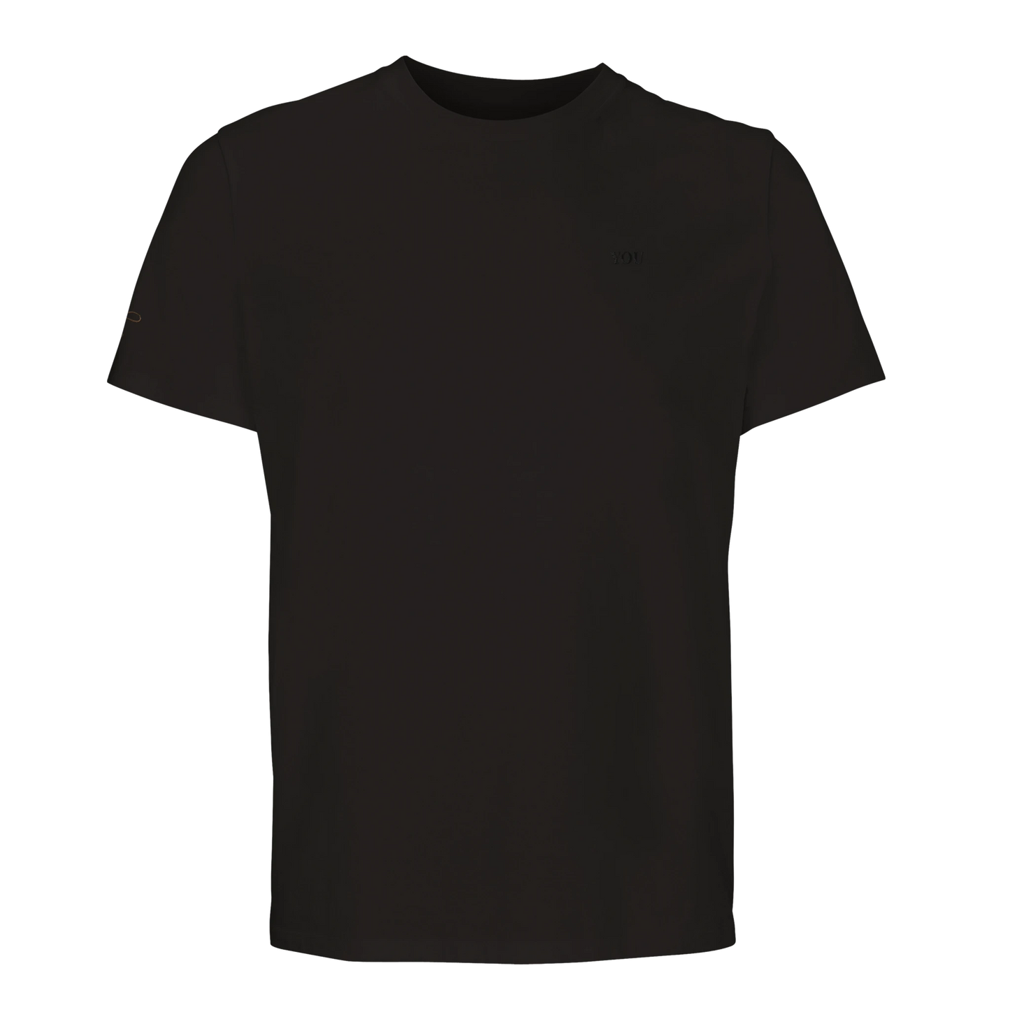 Lettre T shirt zwart met initialen voor aanzicht 