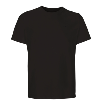 Lettre T shirt zwart met initialen voor aanzicht 