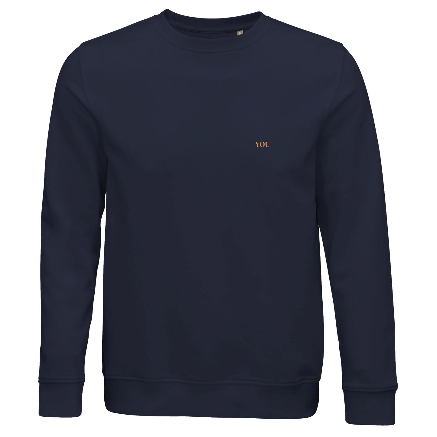 Lettre crewneck sweater oxford navy met initialen voor aanzicht 