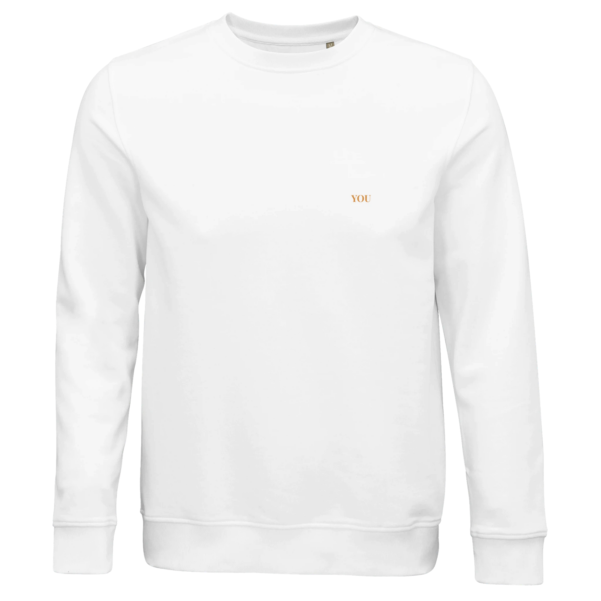 Lettre crewneck sweater wit met initialen voor aanzicht 