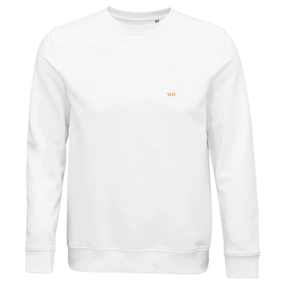 Lettre crewneck sweater wit met initialen voor aanzicht 