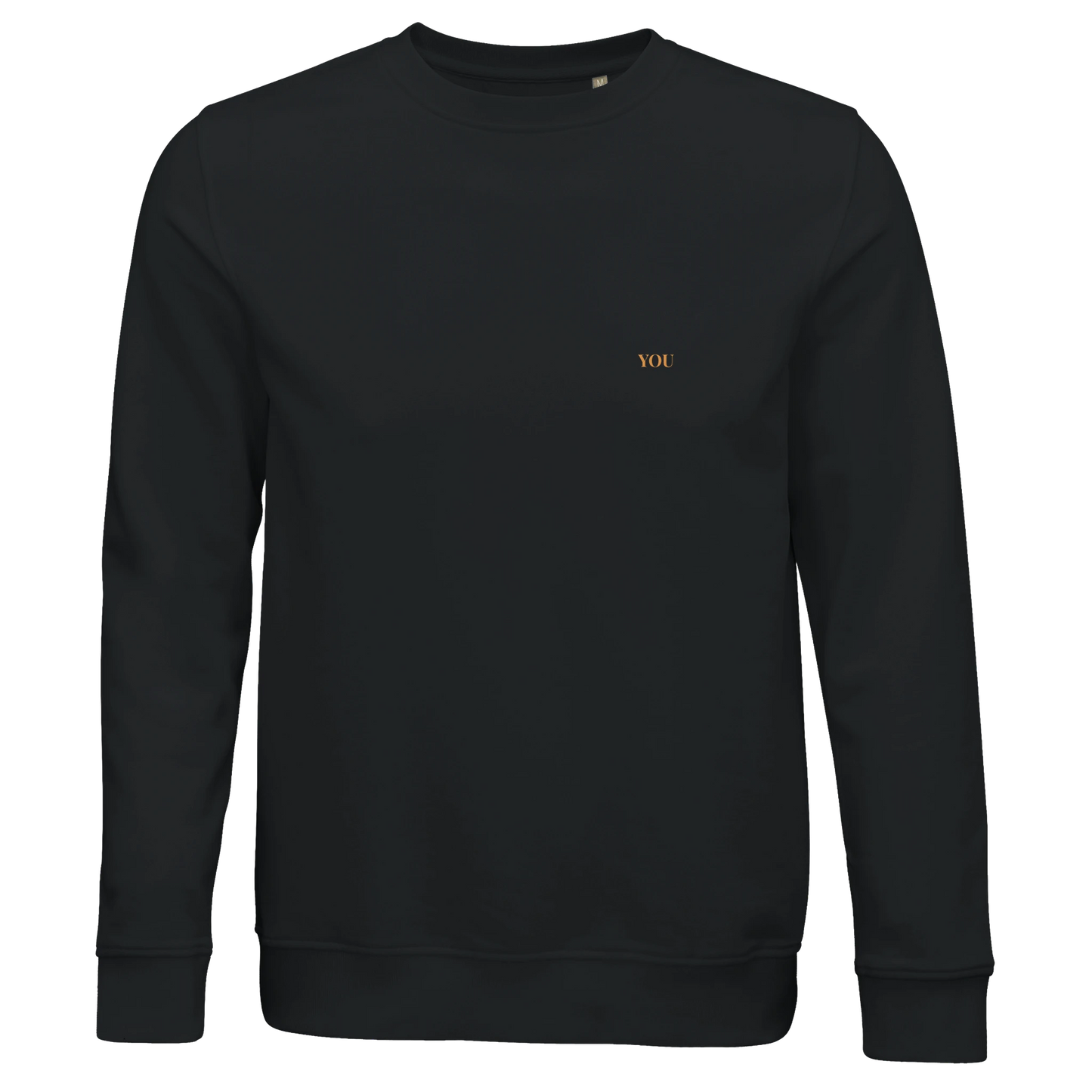 Lettre crewneck sweater zwart met initialen voor 