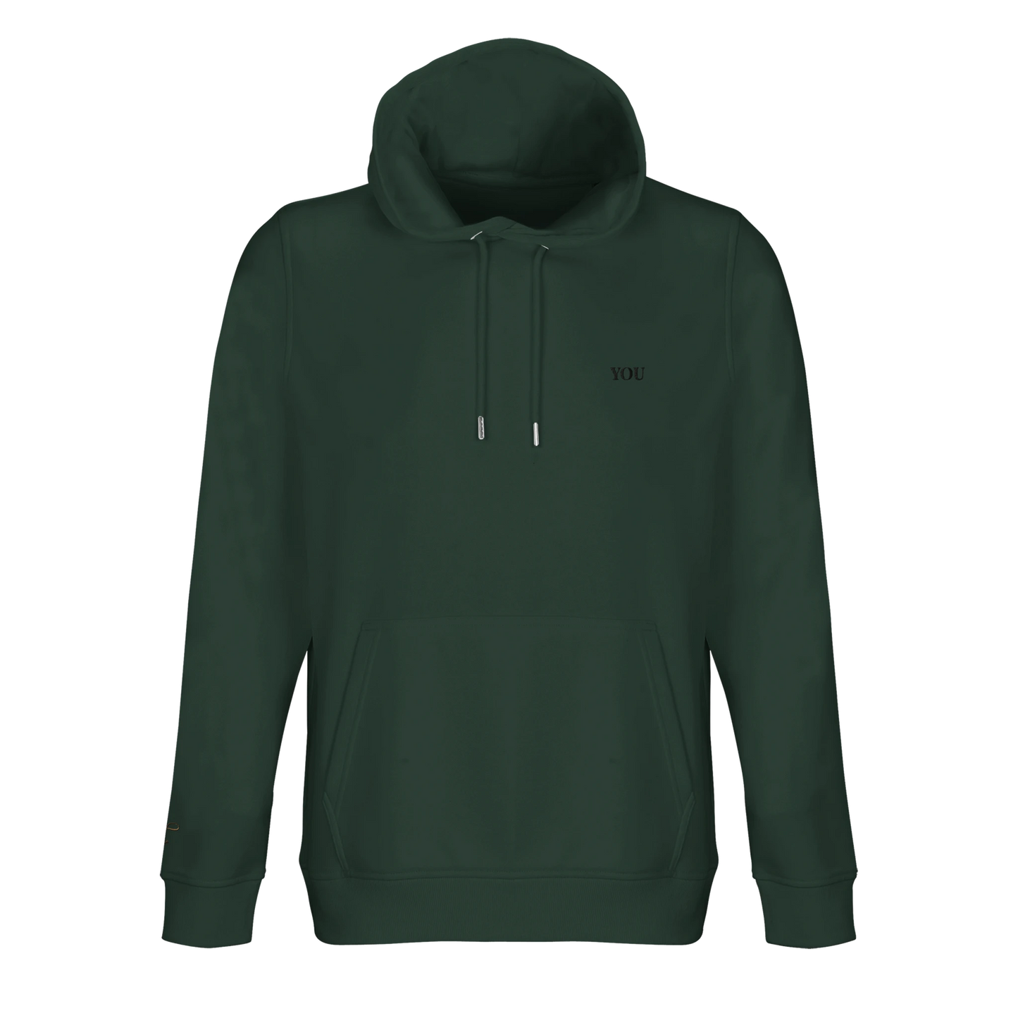 Lettre hoodie groen met initialen voor 