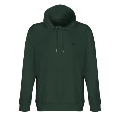 Lettre hoodie groen met initialen voor 