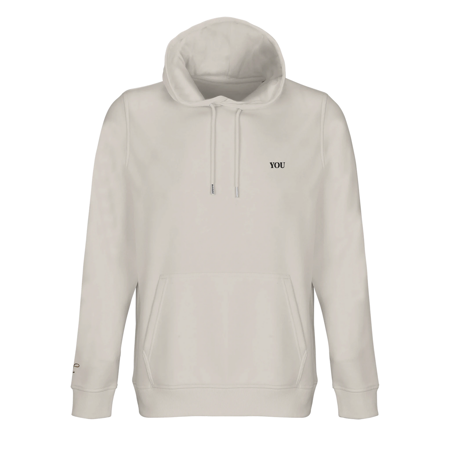 Lettre hoodie wit met initialen voor 