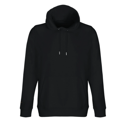 Lettre hoodie zwart met initialen voor aanzicht 